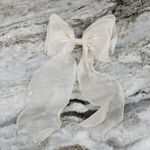 Curly Girl Shimmer Hair Bow Barrette Accessory